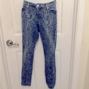 Nine West Vintage America  Paisley Denim Matchstick Skinny Jeans Size‎ 4/27